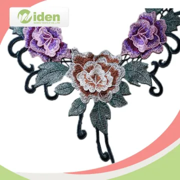 Advanced Lace Making Machine Neckline Polyester Machine Embroidery Lace Collar