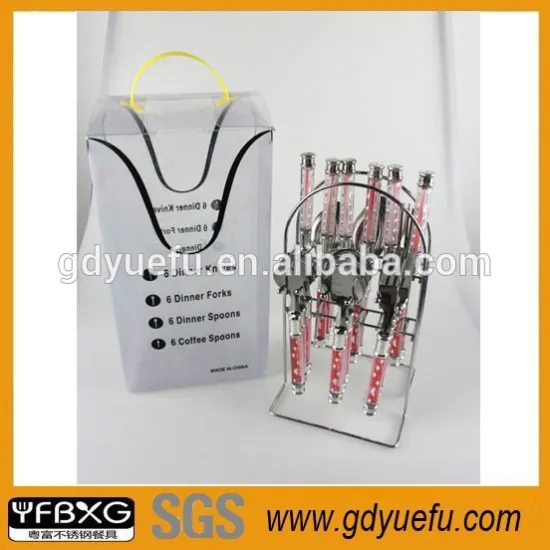 Fashion Design Iron Stand Cutlery Set Items