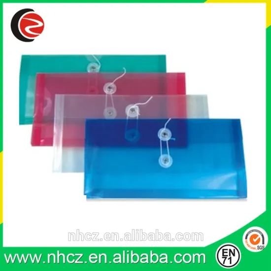 PP File String Closure Envelop Bag