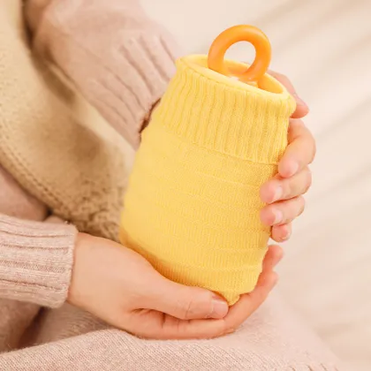 Custom Cute Silicone Hot Water Bag: Portable Reusable Winter Hand Warmer with Cover