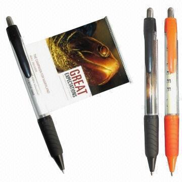 Colorful Banner Pens for Promotional, Made of ABS Material, 14.6 x 1.1cm Length