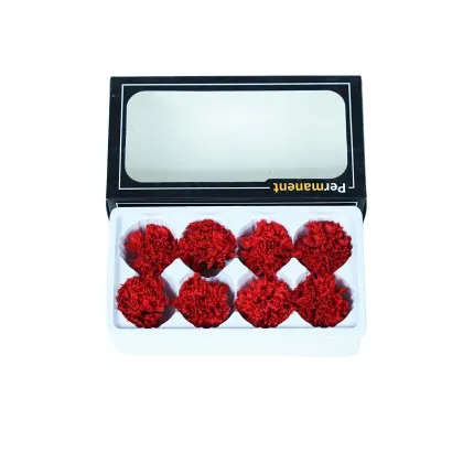 Everlasting Carnation Flower Head - Red Preserved Carnation for Mother's Day