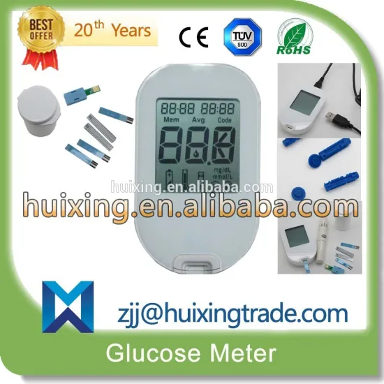 2015 new design High Quality Big Screen Glucose Meter With PC-link USB Cable/ Precise silver strips/ No pain function lancet pen