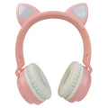 cat ear LED-glödande bluetooth-headset