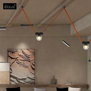 DGLUX Modern 24V Tuya Zigbee Low Voltage Track Lights and Woven Pendant Lamps