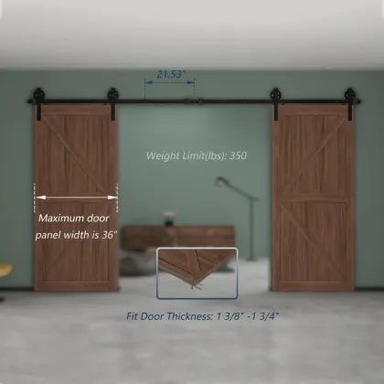 Barn Door Hardware 8ft Sliding Wooden Barn Door Hardware Track Kit