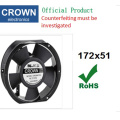 Crown 110V 230V 17251 Ventilador de CA de flujo axial