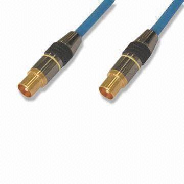 9.5mm TV Male to 9.5mm TV Male Cables with 6mm Cap Outer Diameter, OEM Orders are Welcome