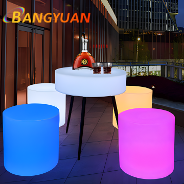 Portable LED Glow Bar Stools and Cocktail Tables for Nightclub Events