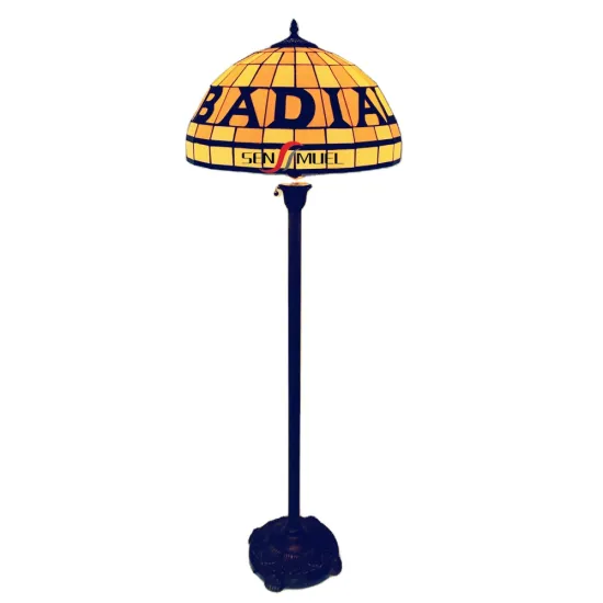 Custom Tiffany Stained Glass Lampshade Floor Standing Light