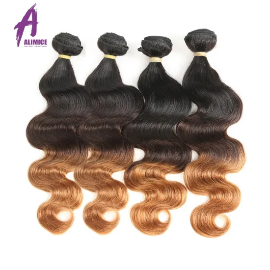 Ombre 1B 4 30 Peruvian Human Virgin Hair Body Wave Virgin Peruvian Remy Virgin Hair Weft