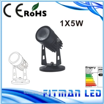 Hot sale 1X5W Waterproof IP65 LED Garden Spot Lights White/Warm white/R/G/B/Y
