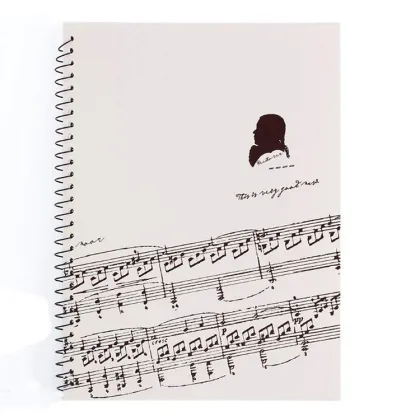 Custom Hot 50 Pages Musical Sheet Manuscript Staff Paper Spiral Notebook