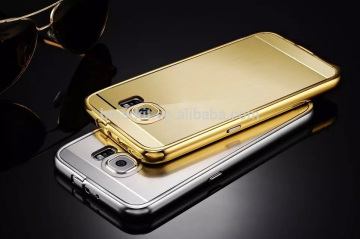 For samsung galaxy s6 edge New cover case/Metal bumper case Luxury surface Brushed plastic board case for galaxy s6 edge