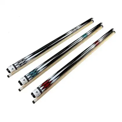 Factory Direct Stock American Two-Section Billiard Cues for Nine-Ball Games