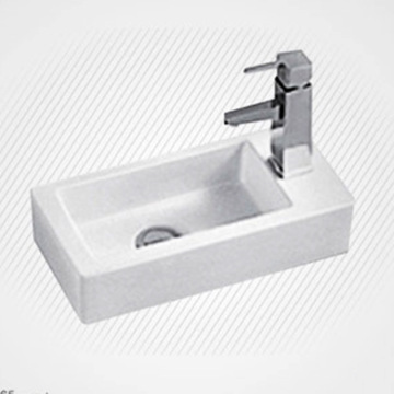 New Modern Rectangular Small Wall Hung Ceramic Bathroom Sink E8020R