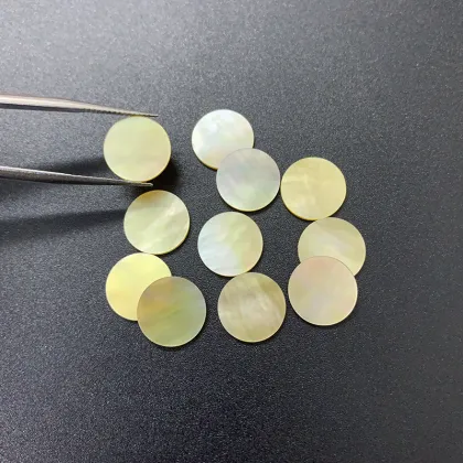 Wholesale Natural Yellow Shell Round Shell Pieces