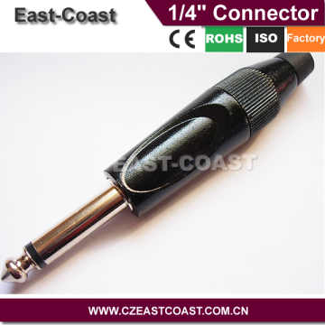 Hotsell Black Nickel Plated 1/4" 6.35mm Mono Audio Plug