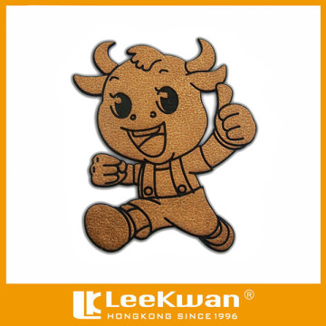 custom engraving cute bull patch embroidery patch