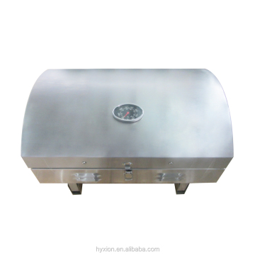 14,000-BTU Portable Outdoor Tabletop BBQ grill stainless steel cover