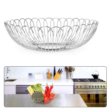 OEM Kitchen Decoration Stainless Steel Fruit Storage Basket