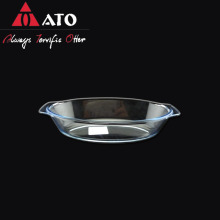 Ato borosilicate ellipse assiette de table de table assiette de vaisselle