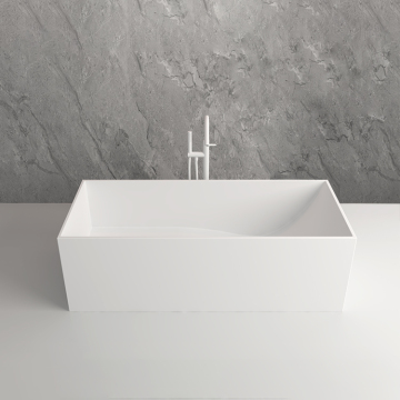 1700 mm Rectangular Standalone Solid Surface Bathtub with MM Wave Technology