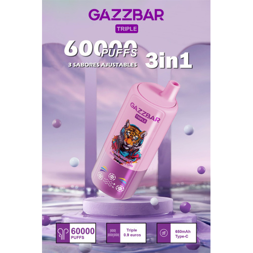 Gazzbar Triple 60000 Puffs Disposable Vape EU Wholesale