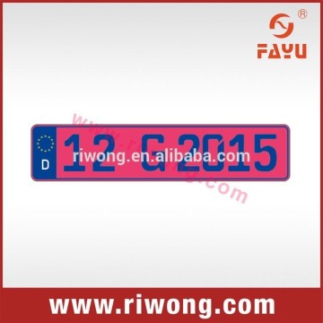 Multi-color Euro License Plate for Decoration