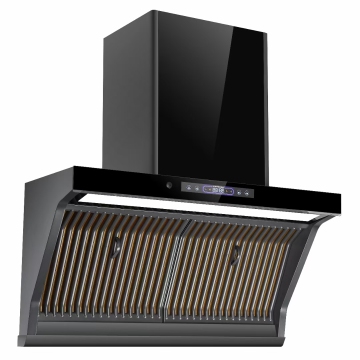 Super Quiet Tempered Glass Range Hood with Auto Opening Window for Kitchen Smoke Extraction
