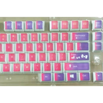 Rainbow Thermal Dye-Sublimation OSHID PBT Keycaps for Mechanical Keyboards