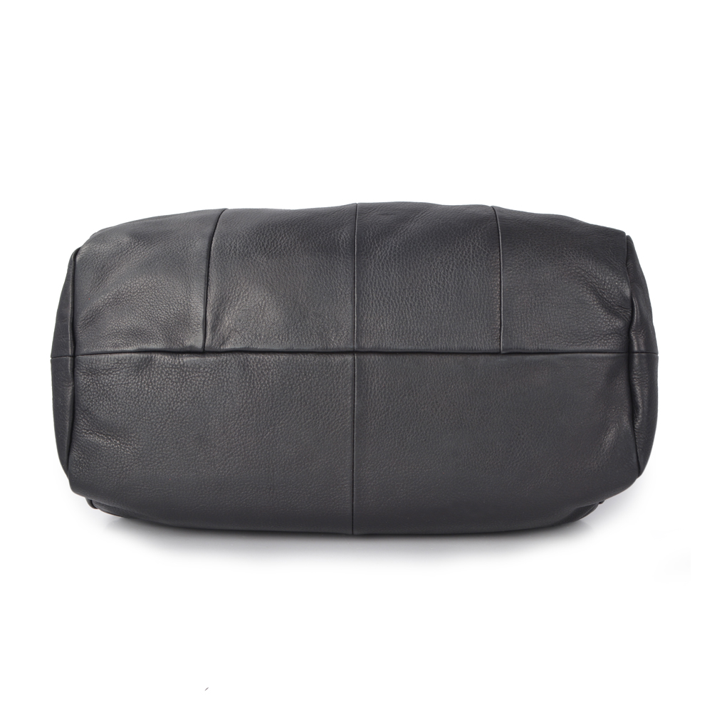 new fashion double business black model men leather travel bag