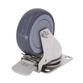 4 Inch Medium Duty TPR Wheel with Brake