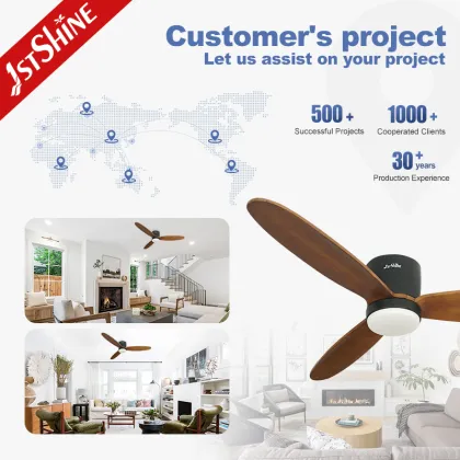Modern LED Ceiling Fan with 3-Color Lighting