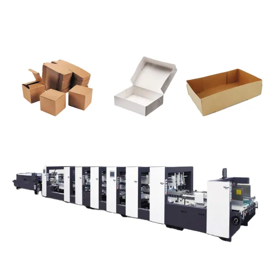 Gaoke Automatic Straight Line Double Carton Folder Gluer with Pre-Folding and Crash Lock Bottom for Corrugated Boxes (GK-1450-PC)