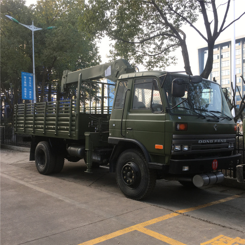 Dongfeng 8 ton military truck mounted crane