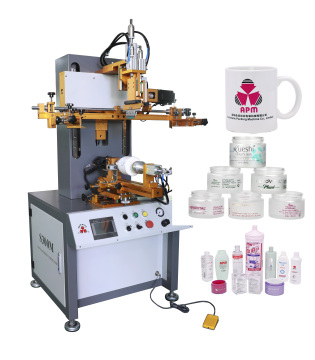 Semi-Automatic Silk Screen Printer for Plastic and Glass Bottles
