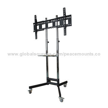 Movable TV Stand with 4 Wheels, for Bedroom or Meeting Room