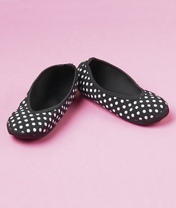 Newest Design Polka Ballet Flats With Dot Print Flats