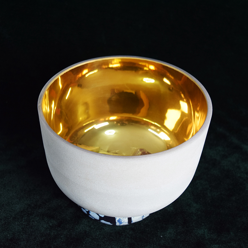Luxurious Pure 24K Gold Frosted Singing Bowl