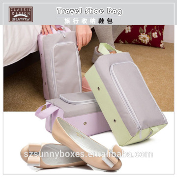 Eco-friendly Polyester Fabric Shoe Socks Carrying Travel Bag With Zipper Pocket