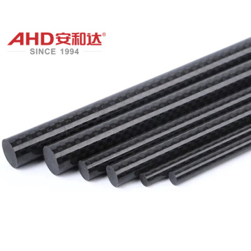 Varilla de fibra de carbono sólida, ligera y resistente.