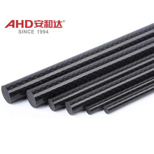 Varilla de fibra de carbono sólida, ligera y resistente.