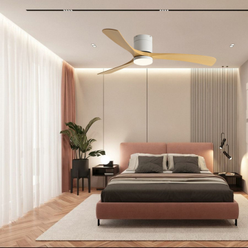 Hot Sale Quiet Ceiling Fan: 60" Wood Blade Fan with Copper Motor