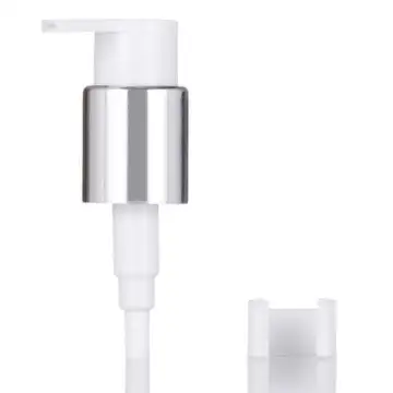 cosmetic packaging penis enlargement rose gold 24/410 matte silver treatment pump with cream
