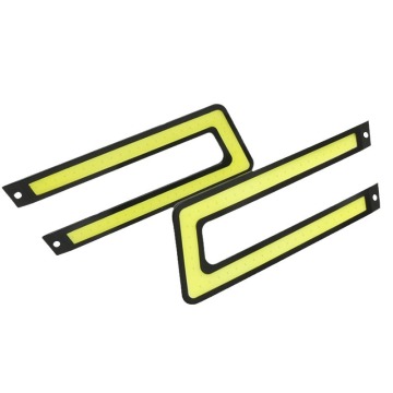 2pcs u شكل مصباح ضباب LED أبيض LED السطوع العالي Drl