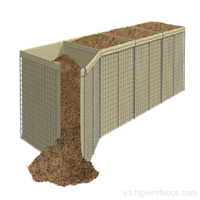 Barreras defensivas de Hesco Bastion soldadas