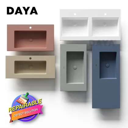 DAYA Modern Freestanding Cheap Hotel WC Porcelain Washbasin Bathroom Sinks