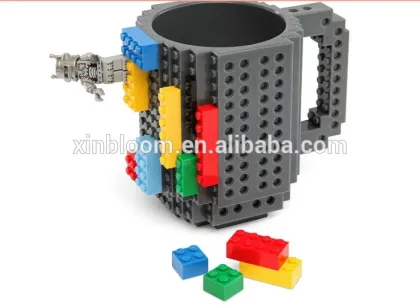 creative LEGO building block modeling DIY asembly plastic mug