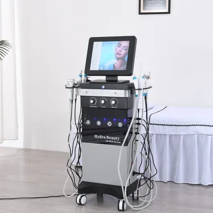 Oxygen and Hydrogen Bubble Skin Cleansing and Moisturizing Hydrofacial Beauty Machine